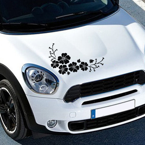 Dewtreetali Hot 30*14cm Waterproof Sticker Engraving Flower Pattern Car Sticker Delicate Decal Car Window Wall Bumper Decal